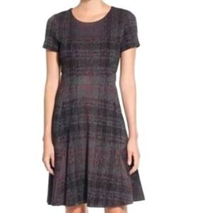 Betsey Johnson Black and pink Not So Schoolgirl Plaid Mini Dress stretchy fitted